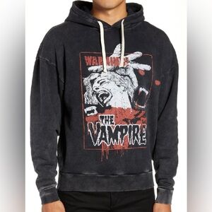 The Kooples Gray Vampire Graphic Hoodie Sz 2 (Medium)